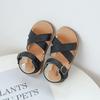 Fashion Cross-tied Sandals for Girls Cool Beach Slids Kids Shoes Boys Classic Black White Child Footwear School Shoe H01105