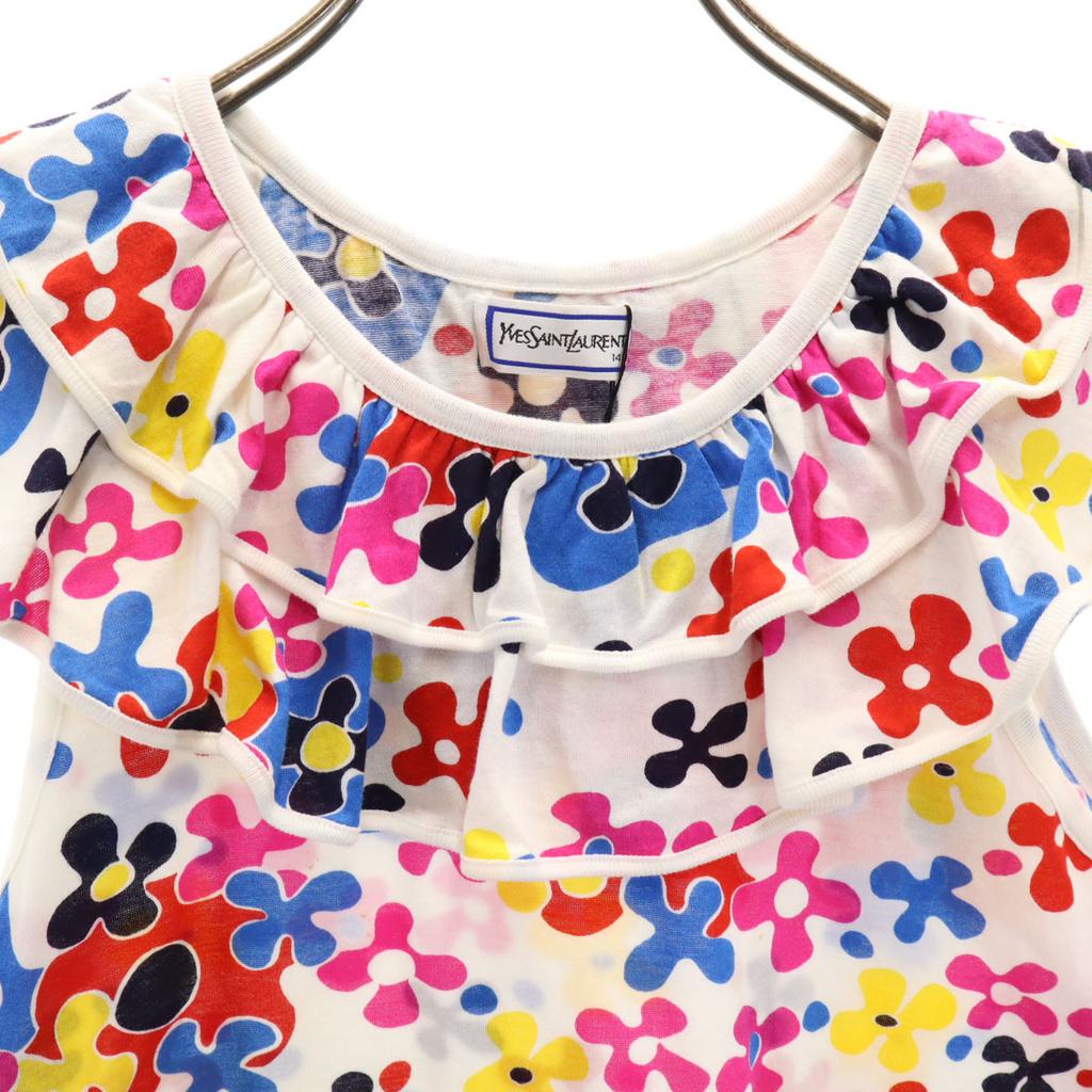 Yves Saint Laurent Unused Floral No Sleeve T-shirt 140 Tagged Kid's Used