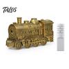Large Capacity Desktop Humidifier Vintage Steam Train Aroma Diffuser, 300ml Ultrasonic Cool Mist with Dual Decorative Fragrance Machine for Office LED