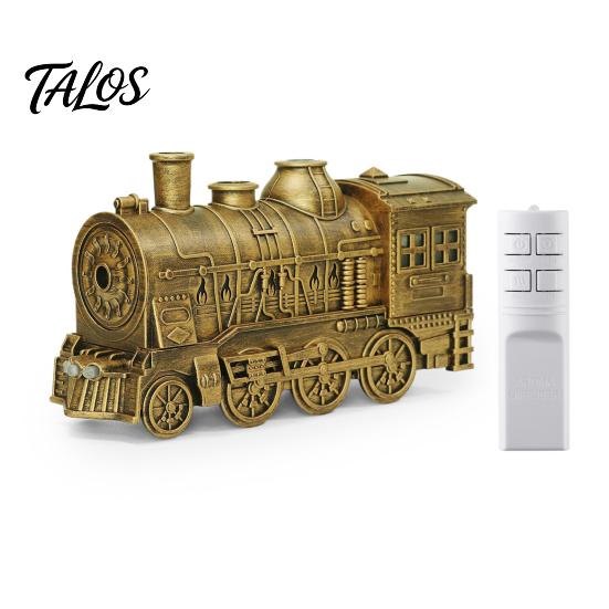 Large Capacity Desktop Humidifier Vintage Steam Train Aroma Diffuser, 300ml Ultrasonic Cool Mist with Dual Decorative Fragrance Machine for Office LED