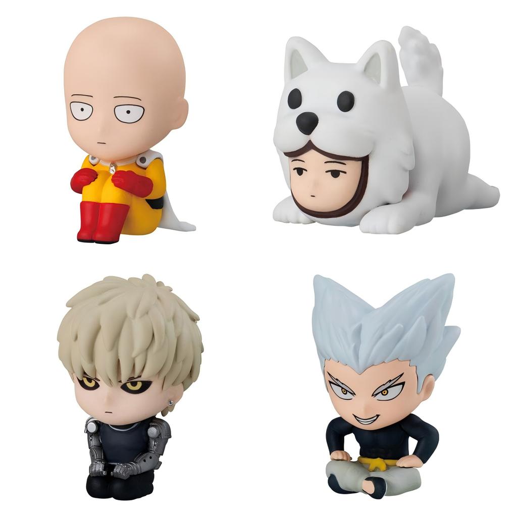 One Punch Man Waiting Pose Figure Gashapon Action Figure Model Toy Saitama Collectible Statue Decor Set