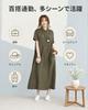 Dress Long Blend Shirt Everyday Plus Solid Lightweight [Chobof] Women's Spring/Summer A-line Dress, Elegant, Slimming, Cotton-Linen Dress, Casual,