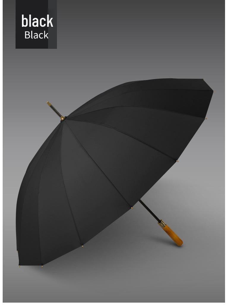 Extra Large Windproof Golf Umbrella: All-Fiber, Long Handle, Automatic, Sun & Rain Protection