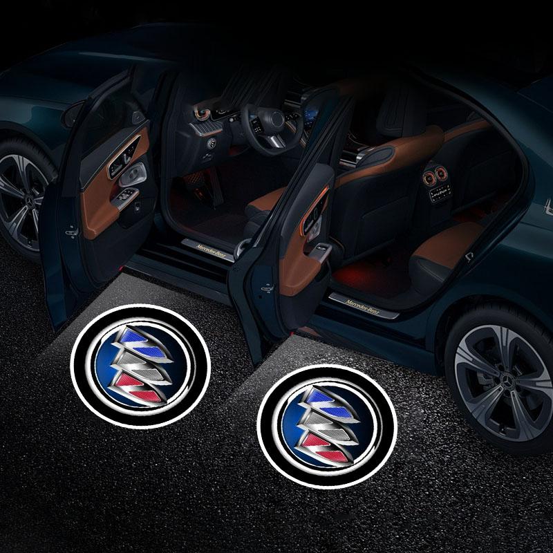 HD Led Welcome Light Car Door Projector Lamps Car Accessories For Buick Regal Lacrosse Avenir Envision Angkola Electra Anthem Cascada Avista Riviera