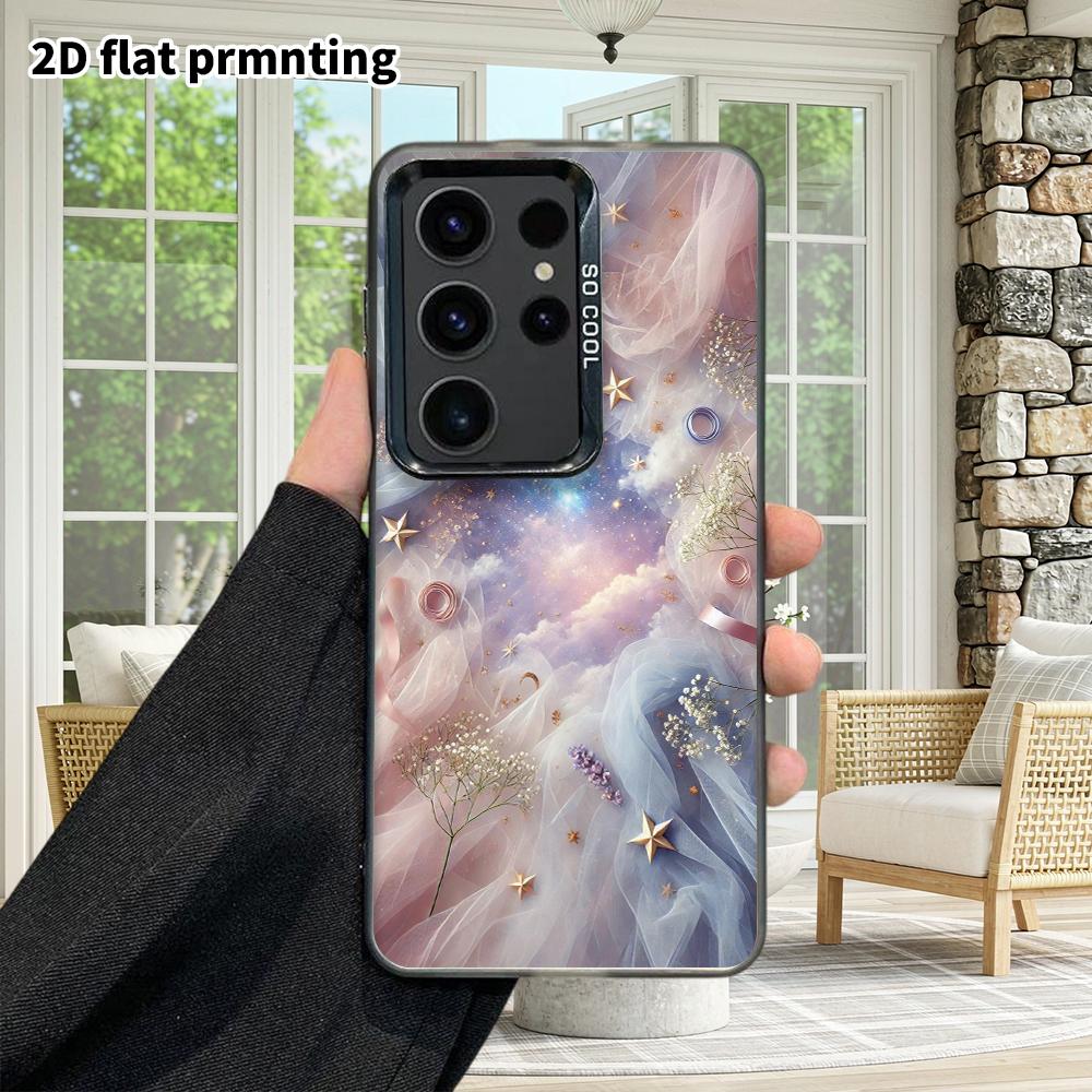 Phone Case: 2D Flat Samsung Galaxy A34 A35 M05 M06 S20 S22 S21 FE Plus 5G Protective Case, Couple Style, Flowing Cloud Bun, Christmas and Halloween Gi