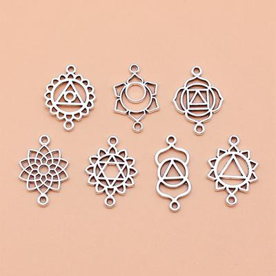 7pcs/set Chakra Connector Charms Accessories For Jewelry Jewelry Pendants Handmade