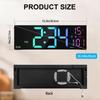 Modern LED Digital Clock 16" with RGB Lights 11 Scene Modes Big Display Dual Alarm Function and Room Temperature Feature