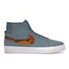 Supreme X Zoom Blazer Mid QS SB Denim Unisex Sneakers Blue Industrial-Blue Black DX8421-400