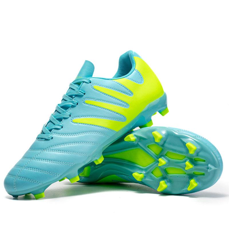Professional Men Ankle Football Boots Outdoor Grass Cleats Unisex Soccer Shoes Long Spikes Tf Football Shoes Chuteira Society