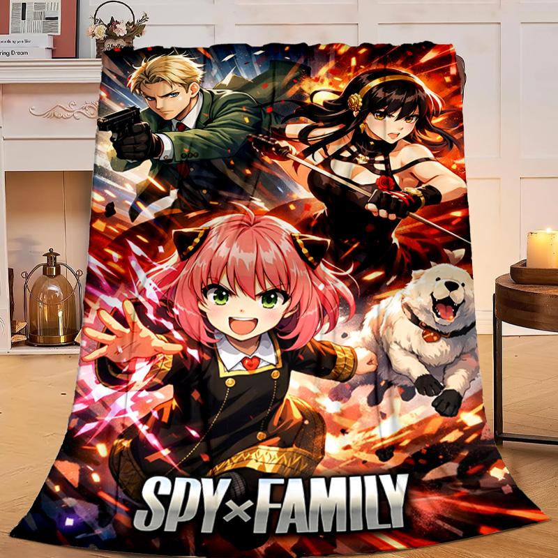 Fantasy Battle Anya Blanket Flannel Throw for Sofa, Travel, Camping, Livingroom, Office, Chair and Bed Soft and Warm Holiday gifts