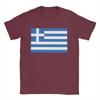 Casual Greek Flag Greece Hellas Hellenic  TShirts for Men Round Neck Cotton T Shirt  Short Sleeve Tees Classic Clothes