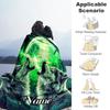 Wolf Green Moon Customize Text Blanket Gift Personalized Blanket Ultra-Soft Suitable for Home Decor Sofa Picnics Couch Ideal for All Seasons