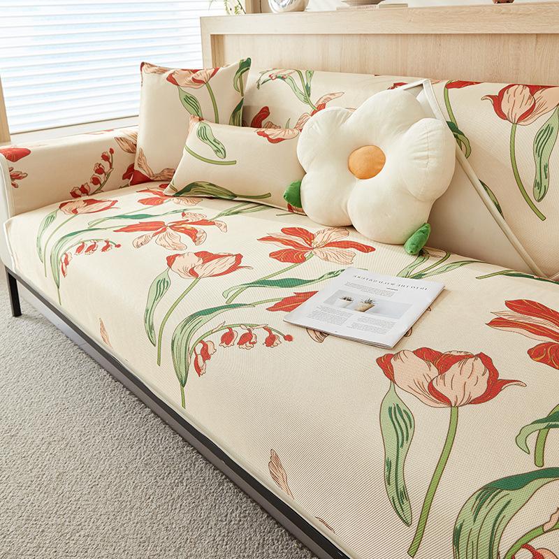 Youth Summer Sofa Cushion Summer Mat Sofa Cover Dust Cover Summer Cool Non-Slip Living Room Sofa Cover Towel