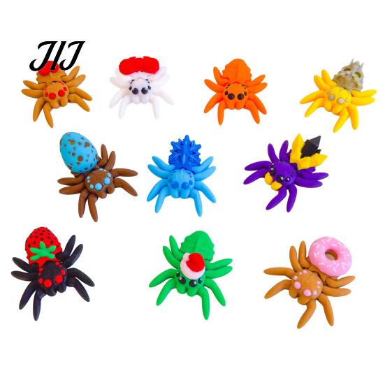 Halloween Scavenger Hunt Supplies Spider Figurine, 3D Printed Articulated Joint with Glow Sensory Fidget Toys in Dark Eggs, Spooky Decor for