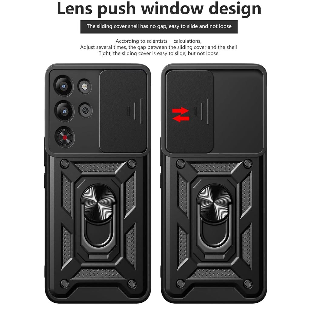 Armor Phone Case For ZTE Red Magic 10S Pro Redmagic 10 Pro 5G Cover Lens Protection Ring Magnetic Stand Holder Coque Fundas Capa
