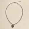 Y2K Retro Heart Chain Necklace for Women - Thick, Versatile Clavicle Accessory in Cold Hip Hop Style