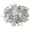 100 Pieces Iron Earrings Post 6mm with Earring Back for Making Jewelry Findings