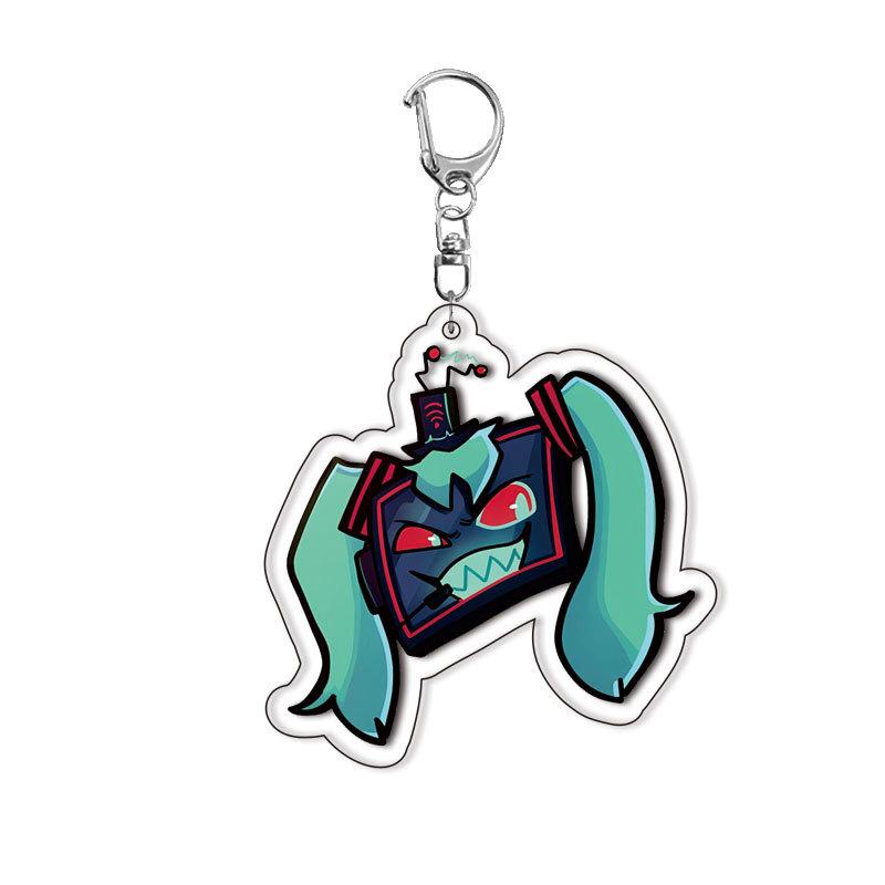 

Y2k Anime Charlie Morningstar Vaggie Keychain Accessories Figure Characters Acrylic Jewelry Ornaments Backpack Charm Gifts Toys about 5cm