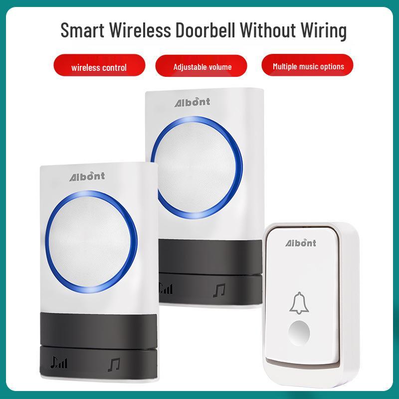 Ultra-Long Range Smart Wireless Doorbell with Dual Music Receivers, Ideal for Elderly Users. No