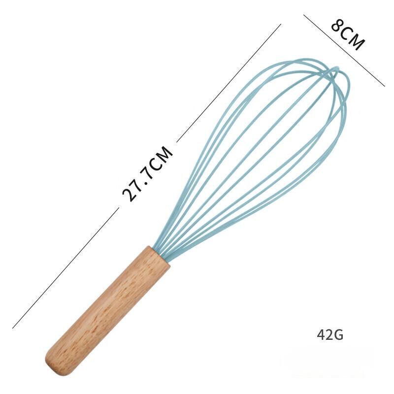 ZISIZ Wooden Handle Silicone Whisk
