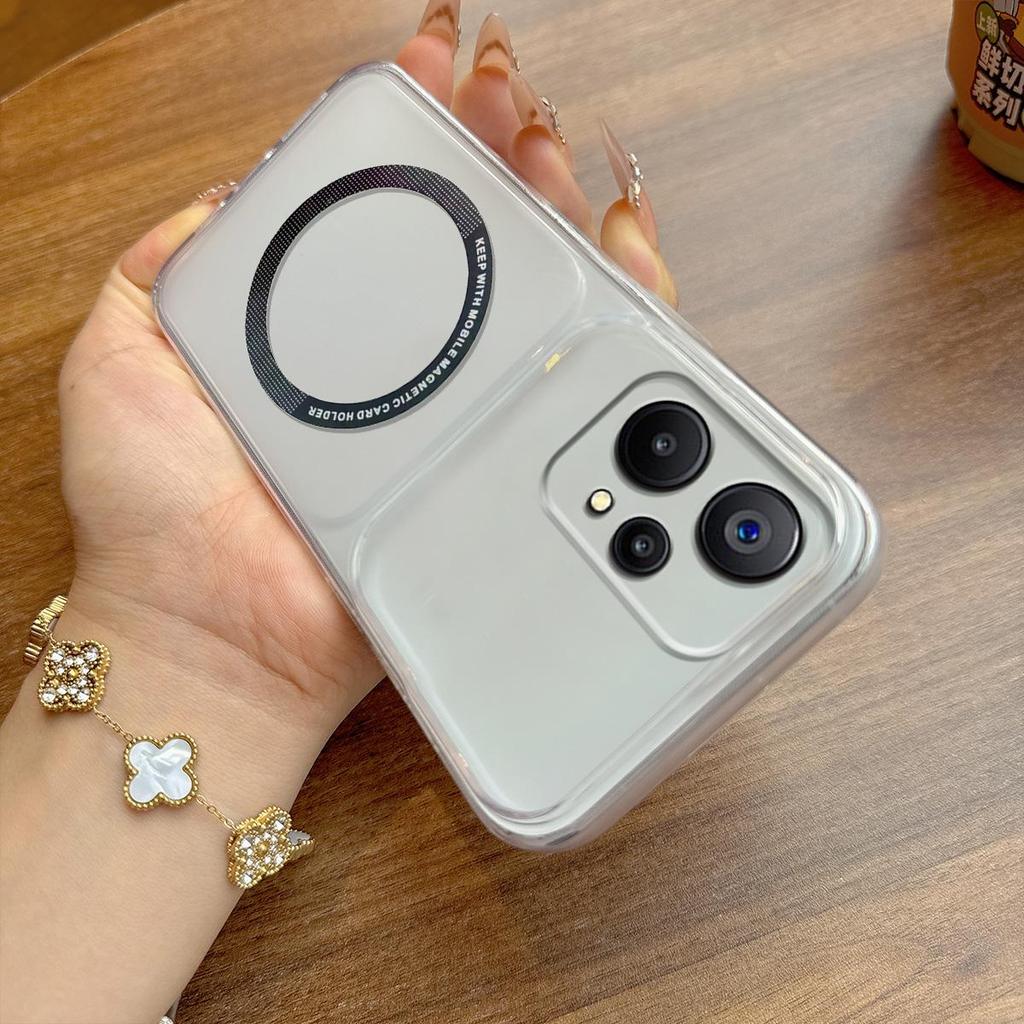 Case for realme 9 5G,9 4G,9 Pro+,9 Pro,Narzo 50 Pro 5G Wireless Charging Magnetic Ring Casing Anti-Fingerprint Matte Cover