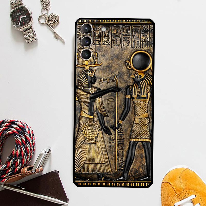 Sacred Eye of Horus Egypt Fresco Case For Samsung Galaxy S25 Ultra S20 S21 S22 S23 Plus S24 Ultra S9 S10 S25 FE Cover Coque
