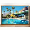Mid Century Palm Springs House Prints Modern Cubist Abstract Architecture Art Print Poster Retro Wall Art Canvas Painting Decor