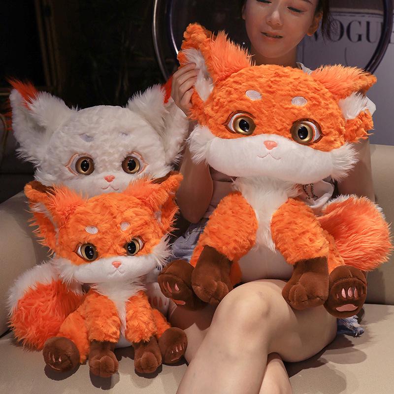 Cute Snow Fox Plush Toy - Adorable Hug Pillow & Birthday Gift for Kids