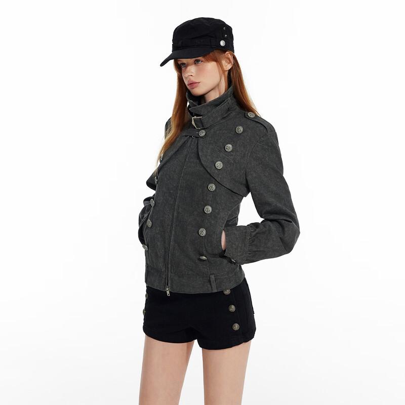 unifree Women's Slim-Fit Stand Collar Commuter Jacket