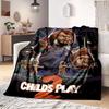 Watching Horror Stimulate Movie Blanket Child Play Character Chucky Blanket Home Couch Warm Bedspreads Soft Flannel Blanket