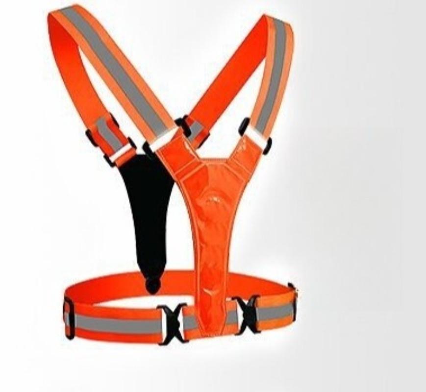 LED Running Vest USB Rechargeable Reflective Glowing Reflector Straps High Visibility Night Running Riding Clothing Elastic Band