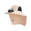 New Solar Fan Hat with Face Guard Neck Flap UV Protective Hat USB Rechargeable Men Summer Outdoor Fishing Wide Brim Bucket Cap