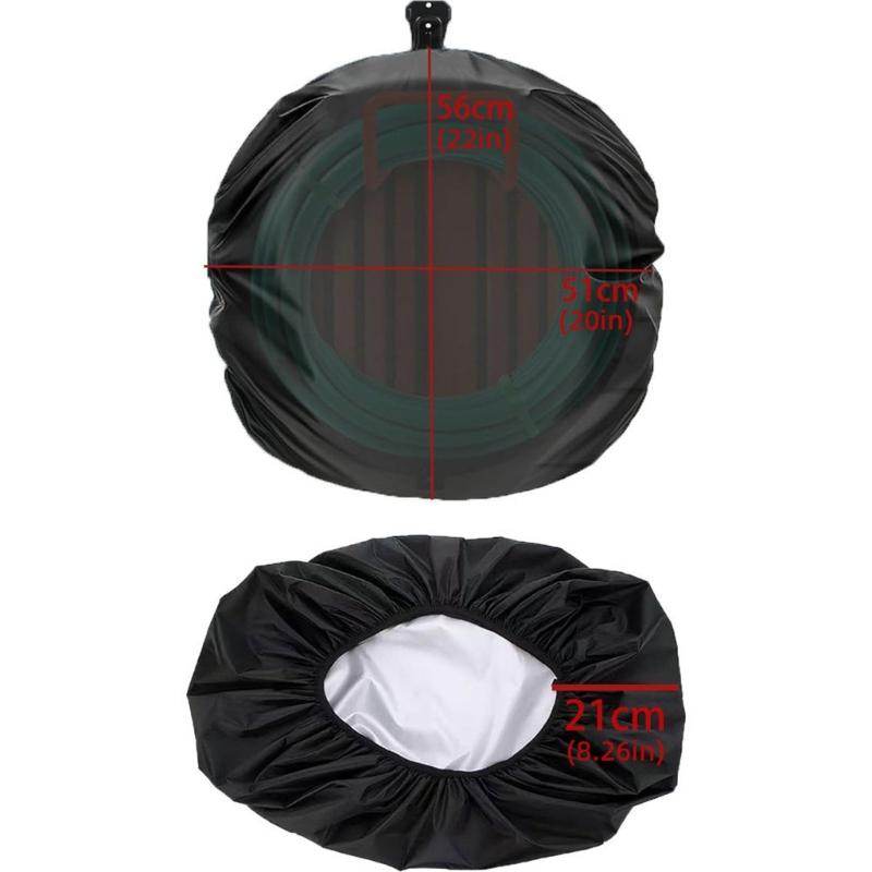 Outdoor Hose Holder Cover for Garden Wall Storage, Black Fabric Shell for Wall Mounted Hose Holder Space in Backyard Use and Daily Storage