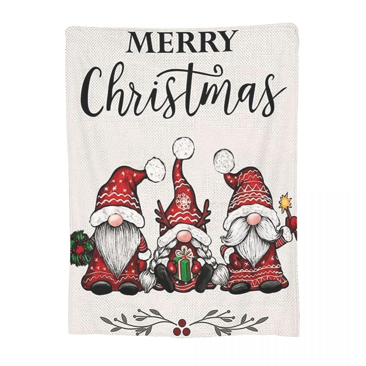 

Christmas Gnome Blankets Fleece Sofa Throw Blanket Super Soft Throw Blankets for Home Bedroom Outdoor Throws Bedspread Quilt 80x120cm