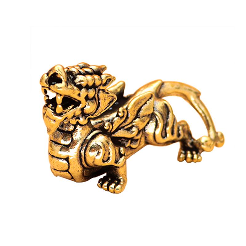 1Pc Good Lucky Golden Dragon Chinese Zodiac Twelve Statue Gold Dragon Statue Animals Sculpture Figurines Desktop Decoration