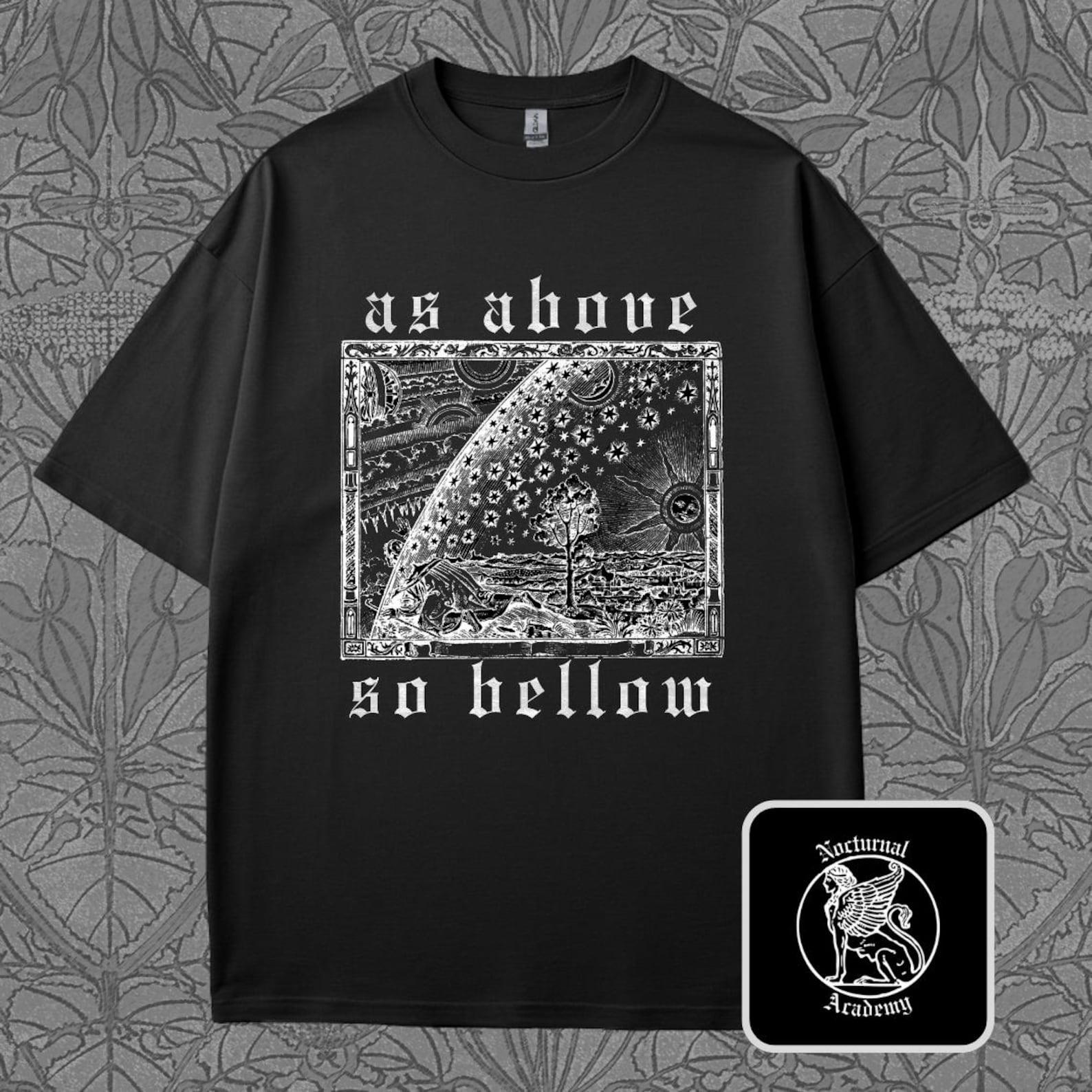 As Above So Below T-Shirt: Pagan Hermetic Celestial Tee L