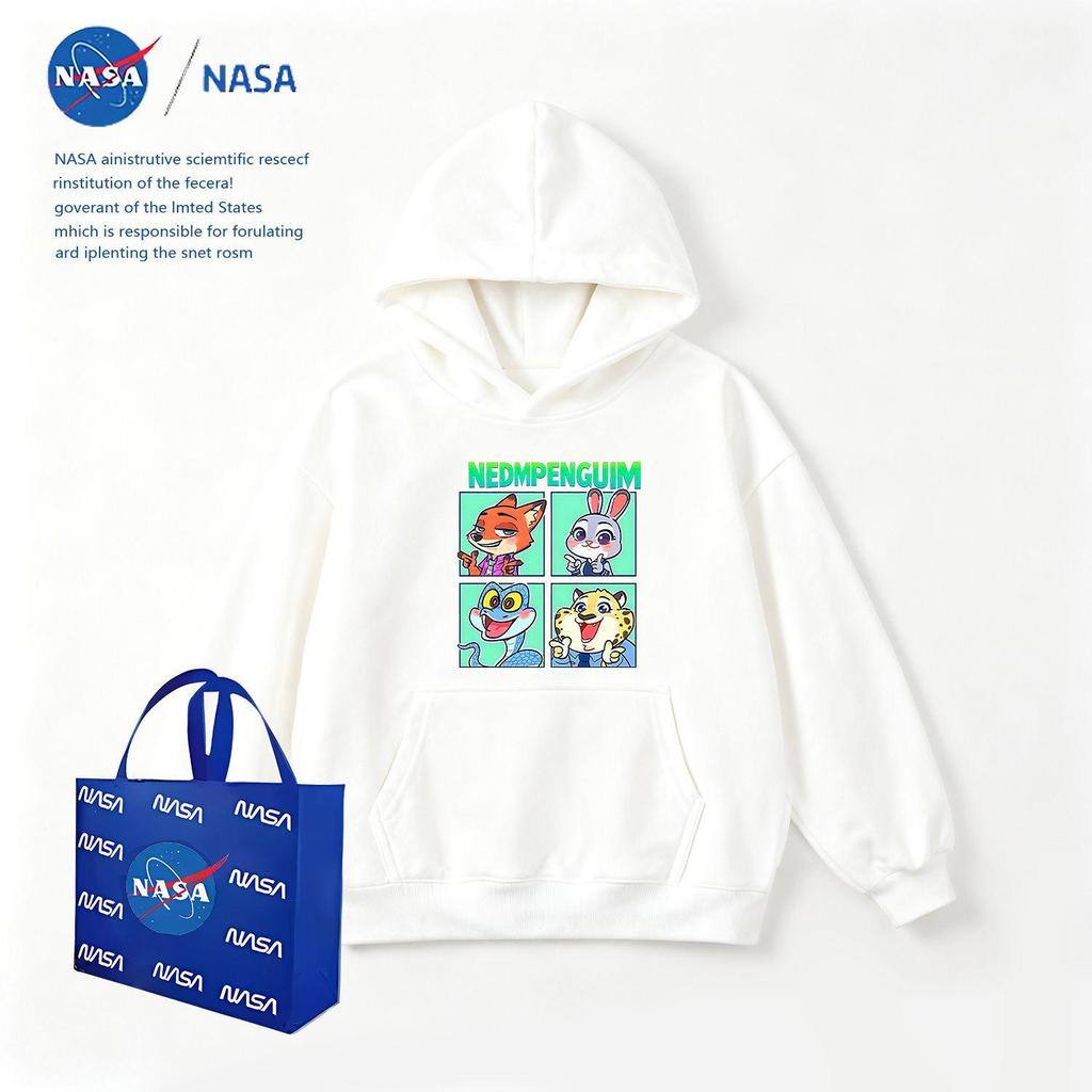 NASA Zootopia Kinder Kapuzenpullover: Süße Cartoon-Polizeibeamte Judy & Nick Jacke