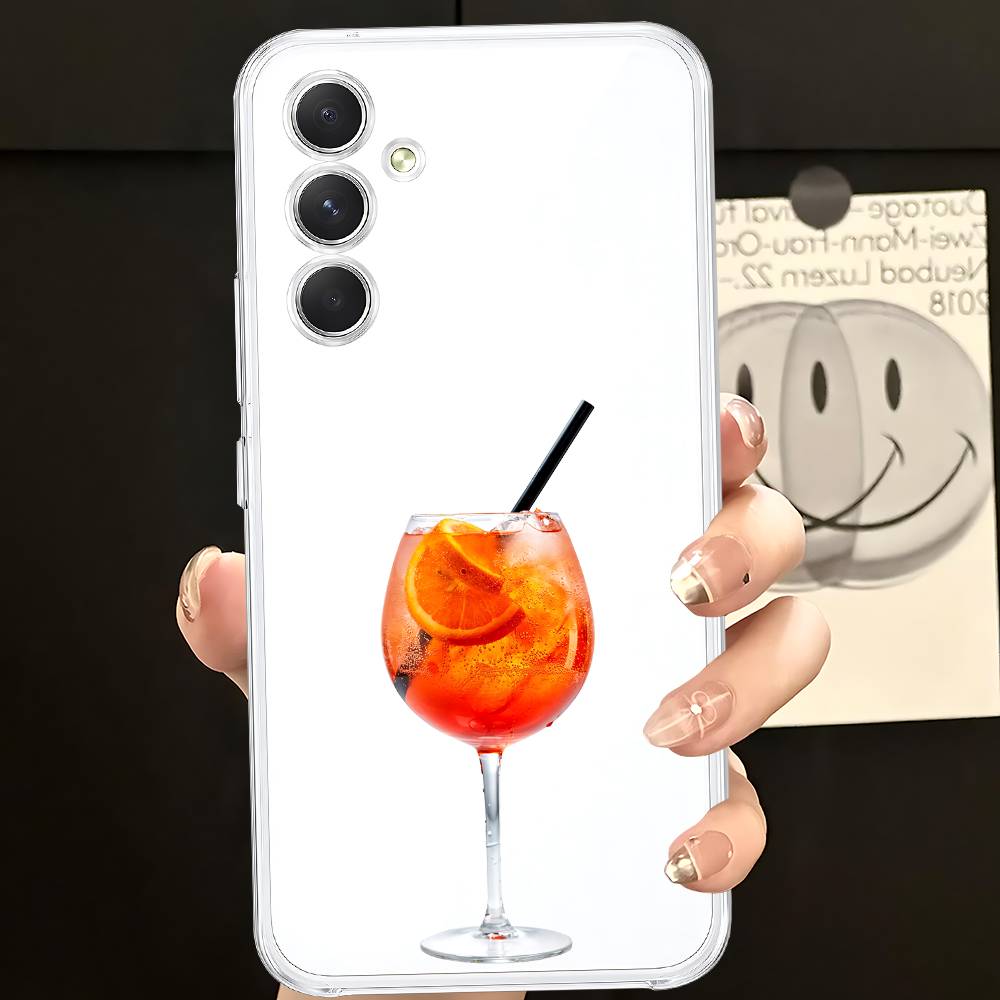 New Hot Fashion Spritzs Aperols HD Clear Transparent Phone Case For Samsung Galaxy A52,A12,A51,S24,S23,S22ULTRA,S21 Edge,S20LITE