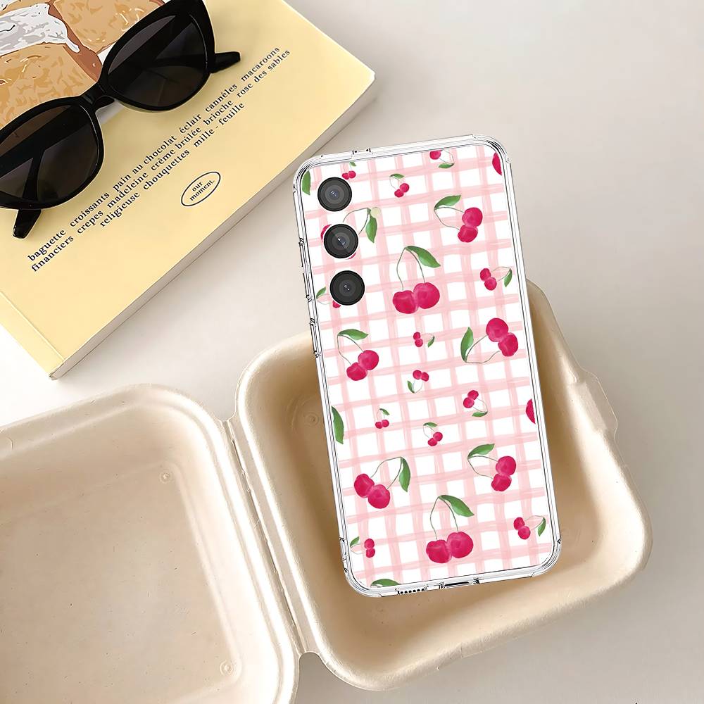 Fresh Fruit Phone Case For Samsung Galaxy Transparent Cover A52 A12 A51 S21 Edge S22ULTRA S23 S24 S20LITE Plus Ultra
