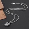 Men's Silver Angel Wings Necklace - Retro Wing Pendant Chain, Original Design, Couple's Gift