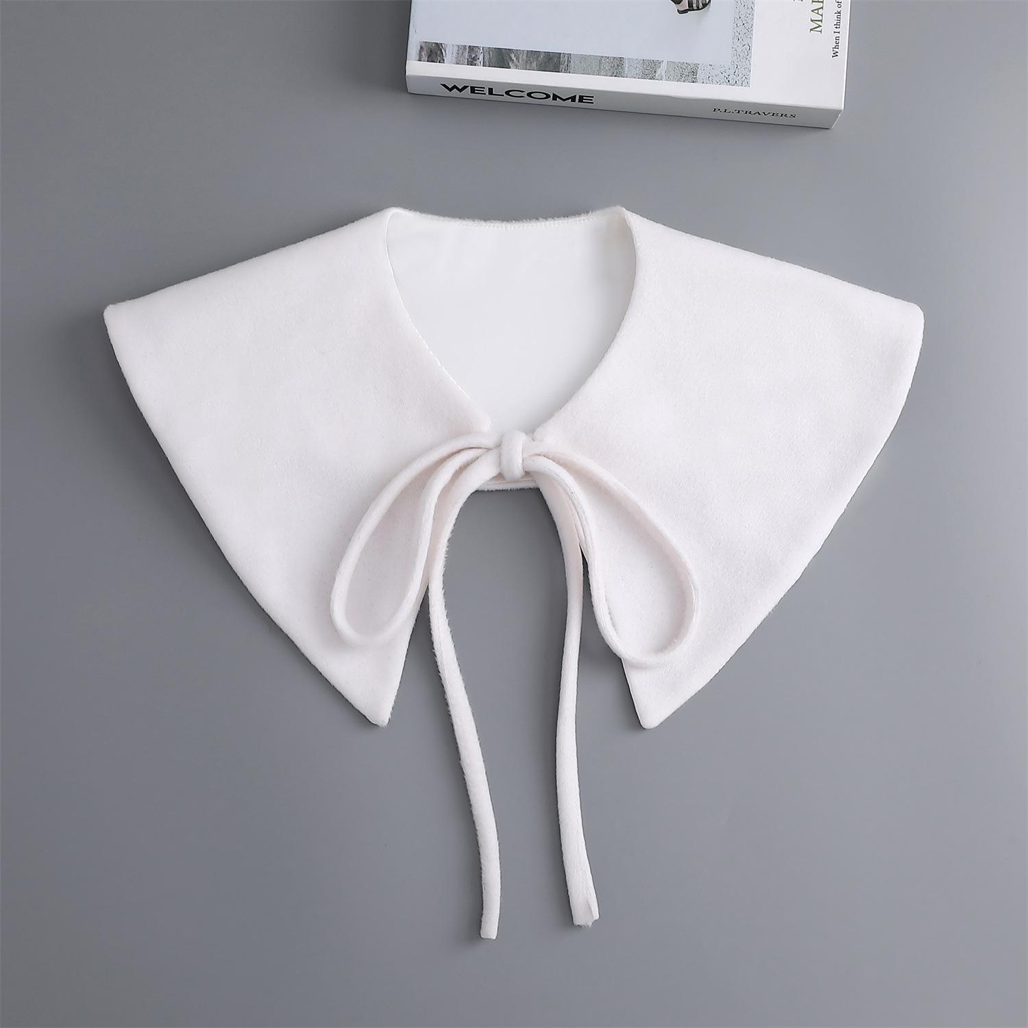 

Осенне-зимний хлопковый шаль-воротник для женской рубашки, съемные воротники, лацканы, блузка, топ, искусственные воротники, шейный аксессуар