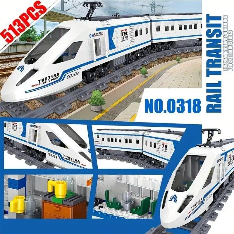Technical Train Maintenance Advanced Model City Rail Tracks Building Blocks Toys For Kids Boys
