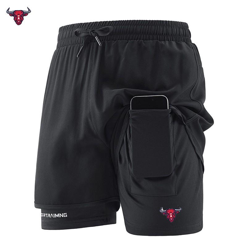 Fake Two Pieces of Summer Sports Shorts Men s and Women s Quick Drying Three Point Running Training Short Pants S
