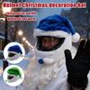 Santa Motorcycle Helmet Cover Decoration Christmas Christmas Safe Plush Cycling Creative Full Hat Gift Helmet Cover Decorat W2P8