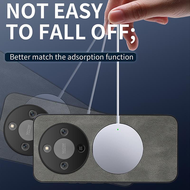 EUCAGR For Honor X9D/Honor X70 Case Simple Stylish Magnetic Suction Luxury PU Leather Skin-friendly Anti-drop Back Cover