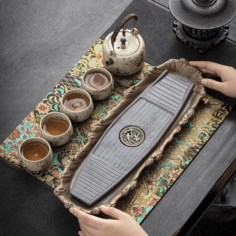 Chaxun Coarse Pottery Tea Tray