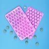 Heart Shaped Silicone Soap Mold 55 Grids Food Grade Non-stick Tray for Chocolate Cookie Cake Baking DIY