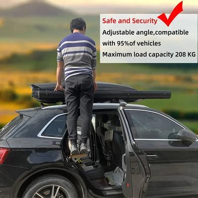 Universal 440 Lbs Aluminum Car Roof Rack Step Fit Door Latch Rooftop Up Hook Stand Pedals For Most SUV Pickup Accessories