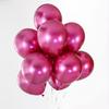 QAKGL 50 Pc Chrome Metal Color Party Decoration Balloons 12'' Latex Round Balloon Birthday Party  Balloons Metallic
