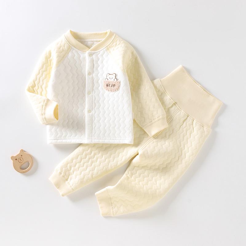 

Jingqi Baby Autumn & Winter Two-Piece Warm Quilted Cotton Underwear Set for Boys & Girls 80 CM жовтий